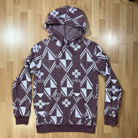 PacSun Tops - On The Byas by PAC Sun • Diamond Cross Print Hoodie (Women’s Size S) • EUC